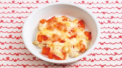 鶏ササミとトマトのチーズ焼き