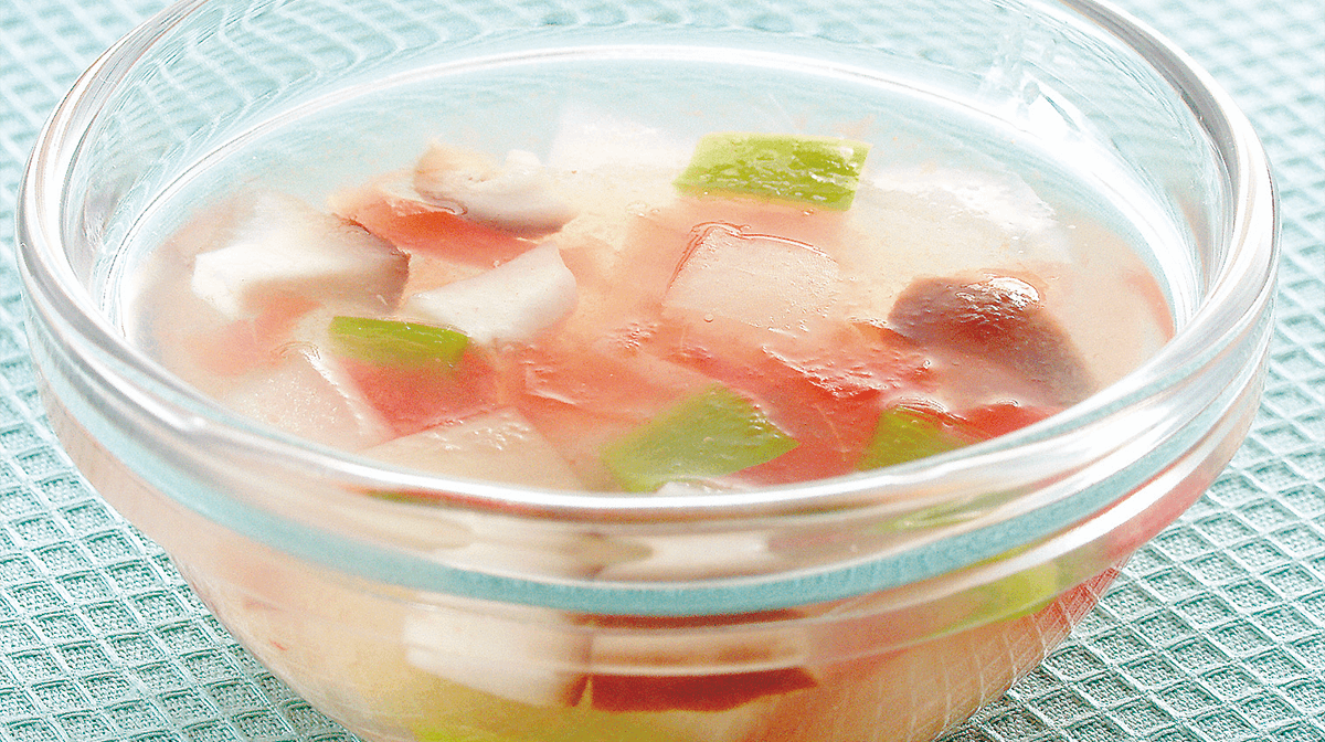 野菜スープのかんてん寄せ