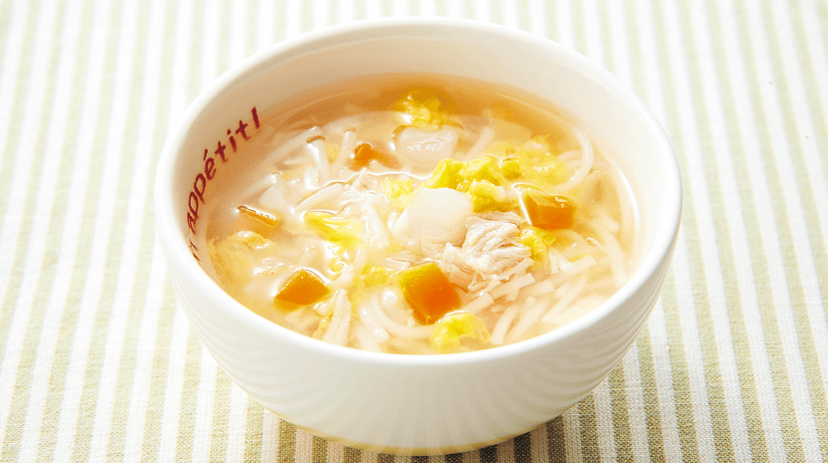 鶏肉入りとろり野菜そうめん