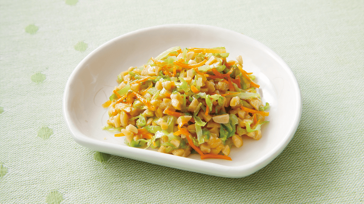 納豆入り野菜炒め