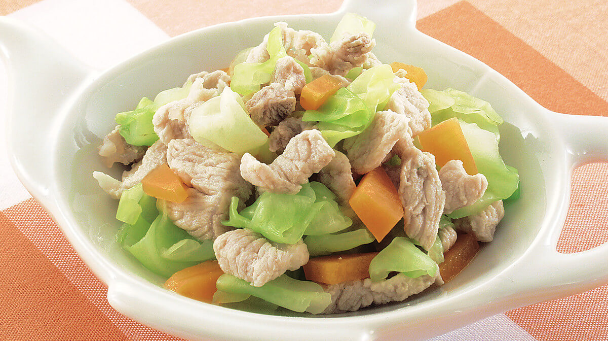 野菜入りゆで豚