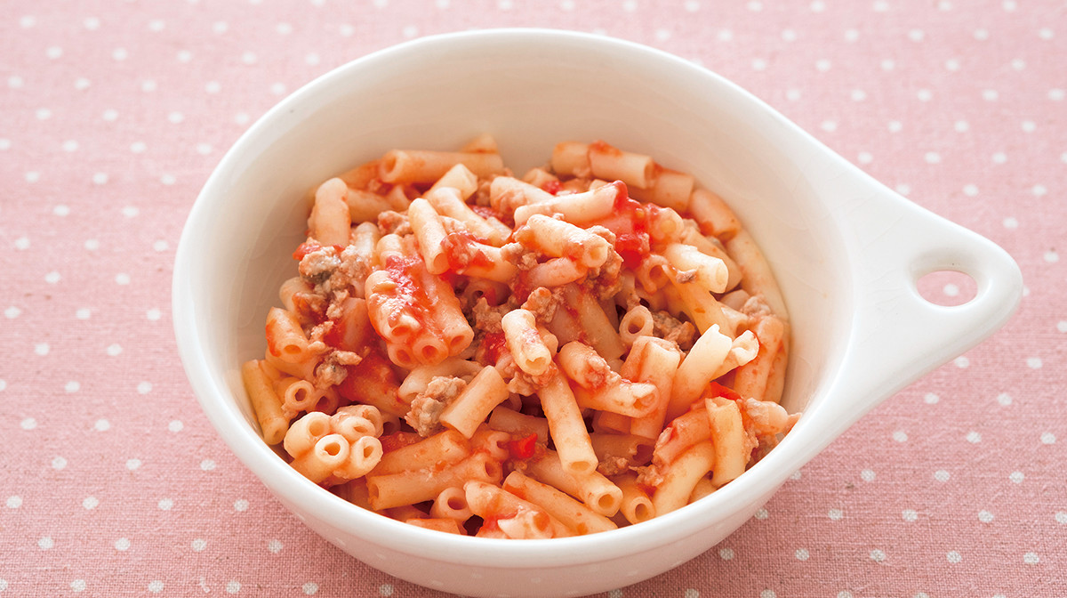 あじのトマトソースパスタ