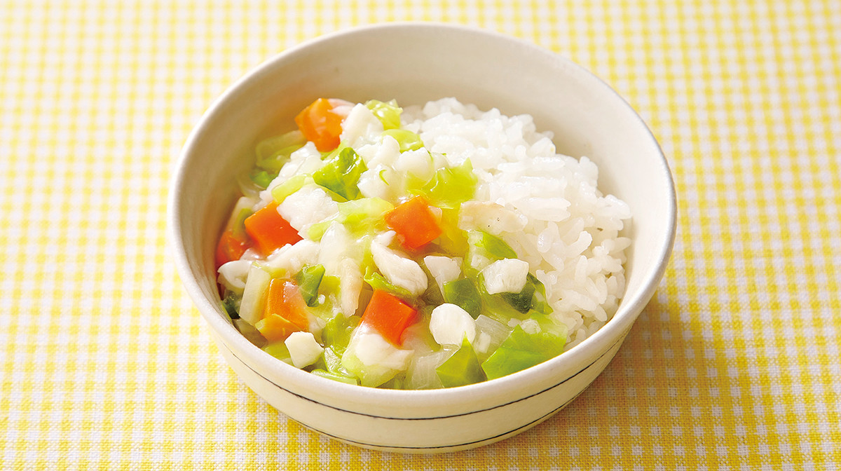野菜とかれいのあんかけ丼