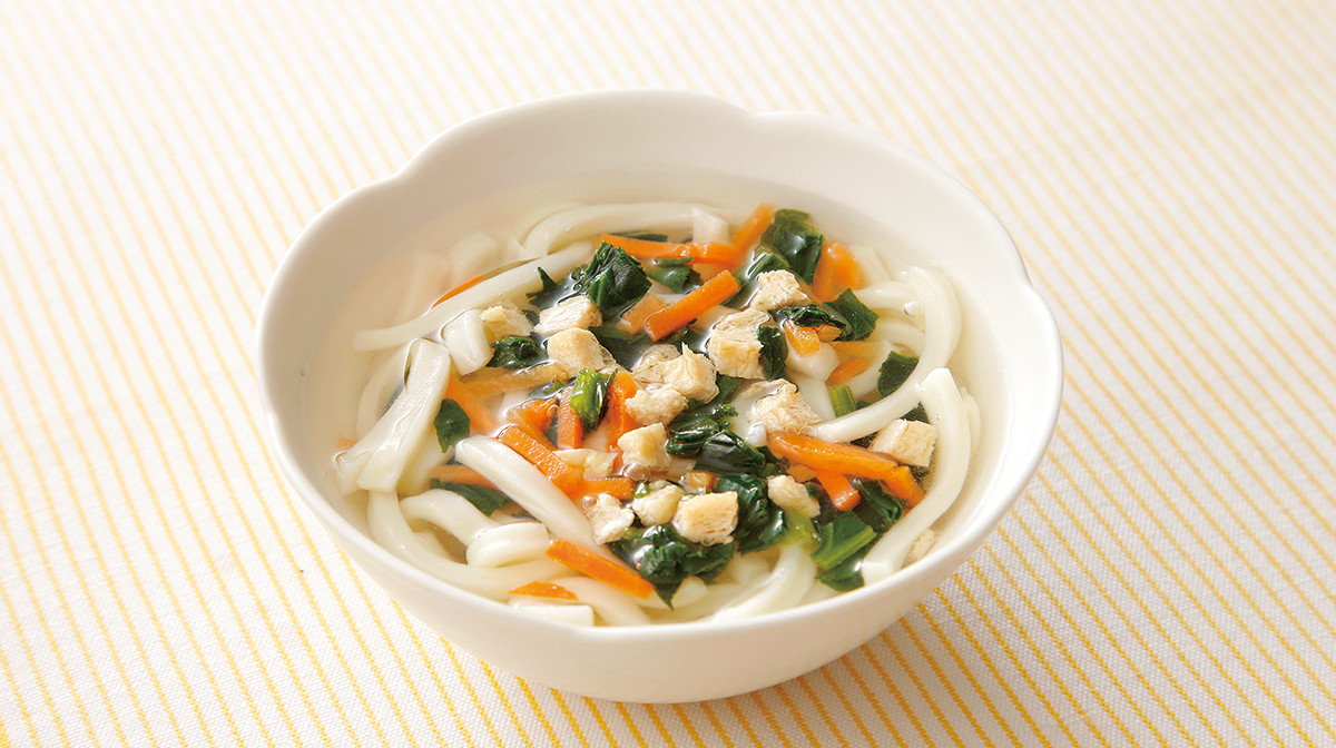 野菜入り小うどんの取り分け