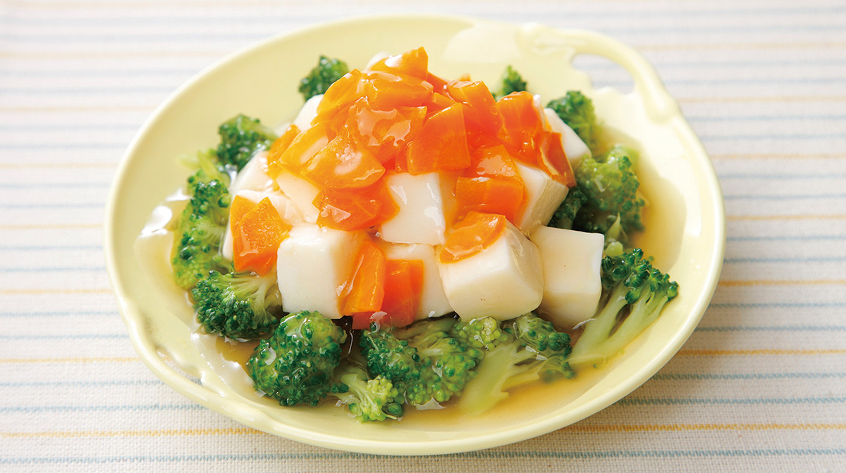 ブロッコリーと豆腐のあんかけ