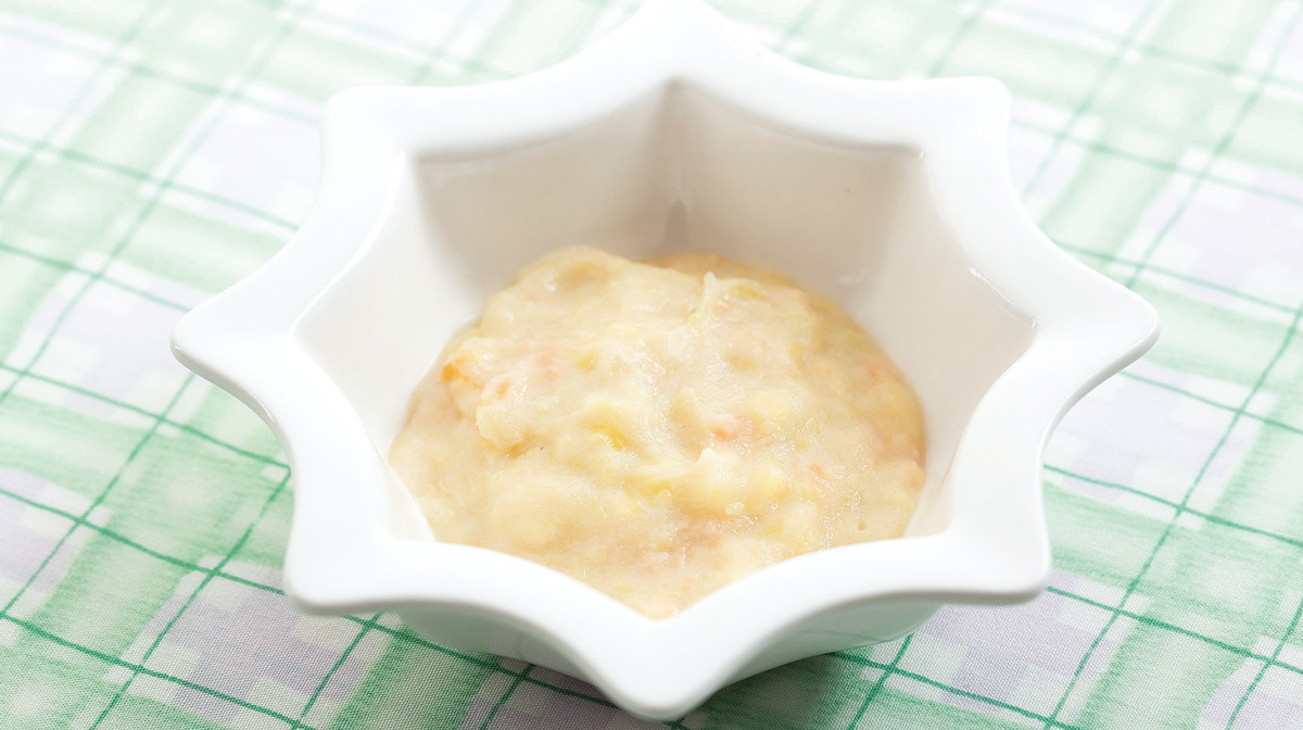 手の平緑黄菜めんのとろとろ