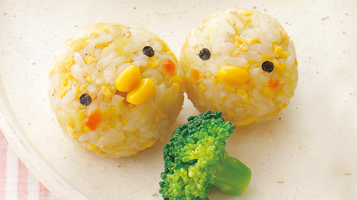 さつまいものひよこおにぎり