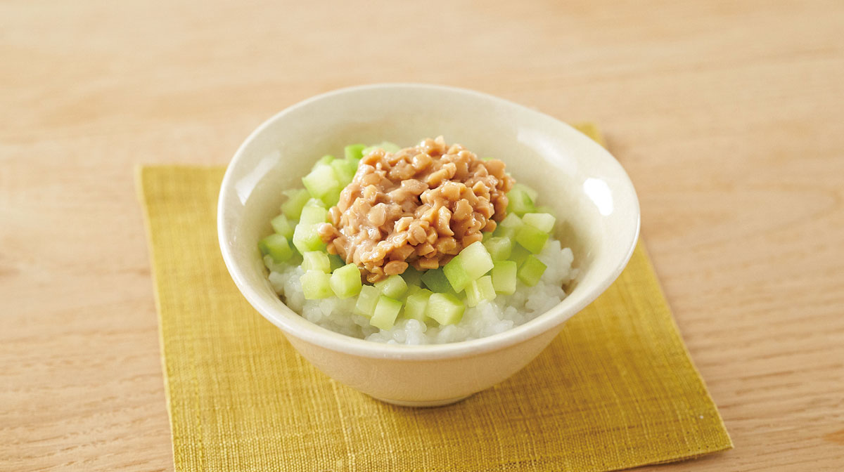 きゅうり納豆のごはんのせ