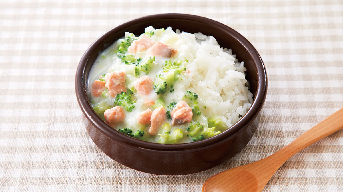 秋鮭のシチューごはん