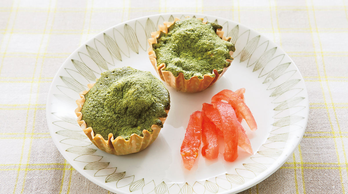 ほうれん草のレンジ蒸しパン