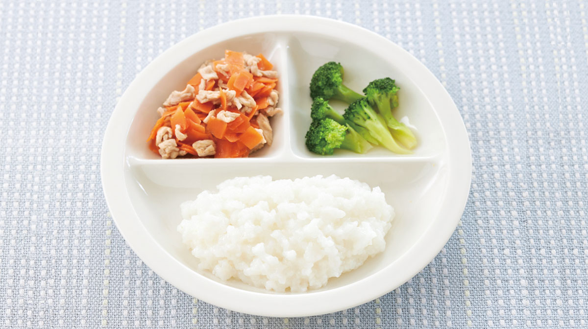 豚肉と人参のレンジ蒸しプレート