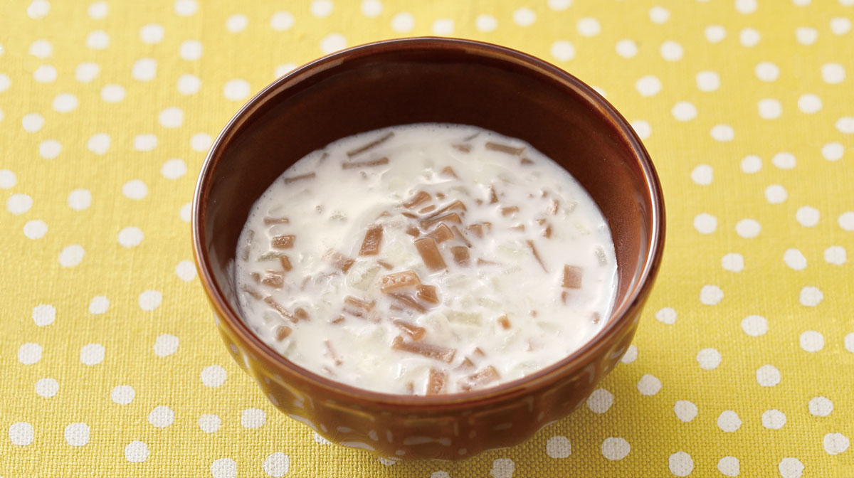 ひじきうどんのミルク煮