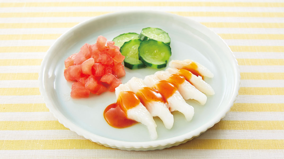 かれいのカレーソースがけ
