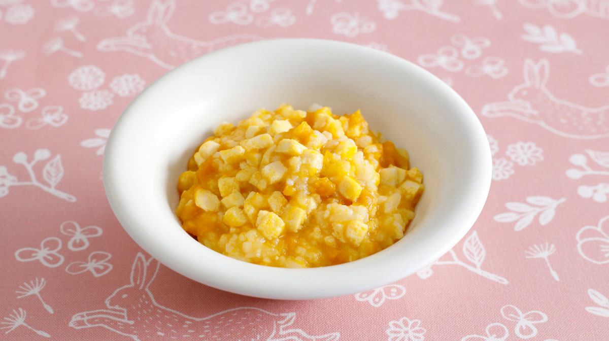 こうや豆腐のかぼちゃがゆ