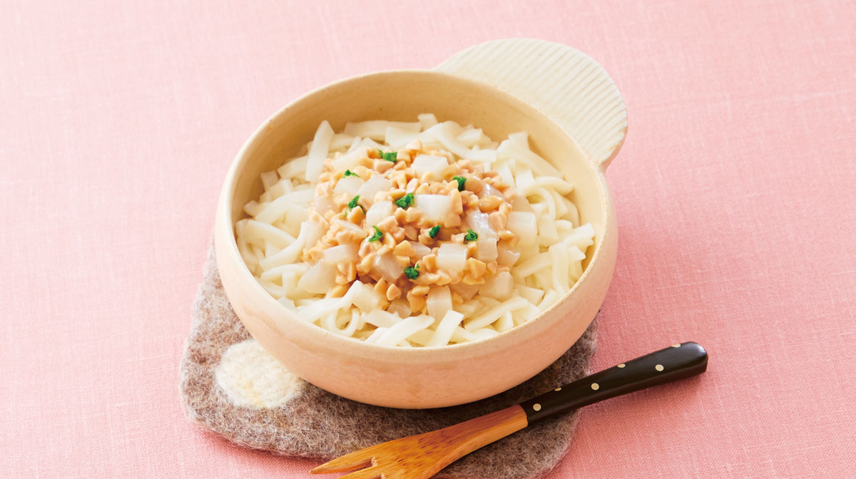 納豆とかぶのうどん