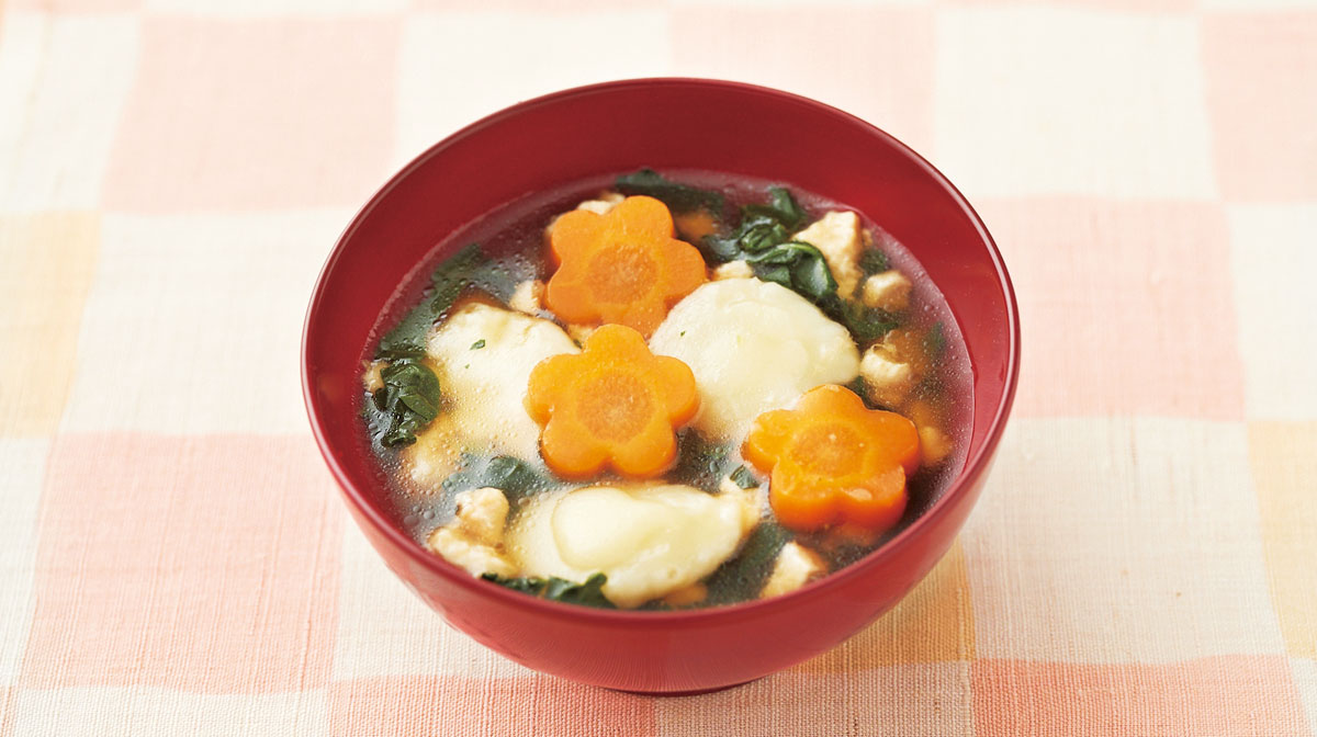 お雑煮風ベビーすいとん