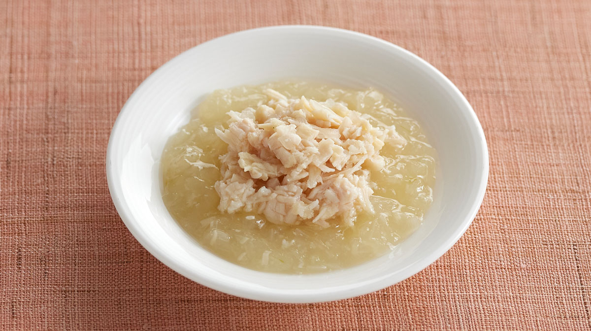 玉ねぎと鶏ササミのとろとろ