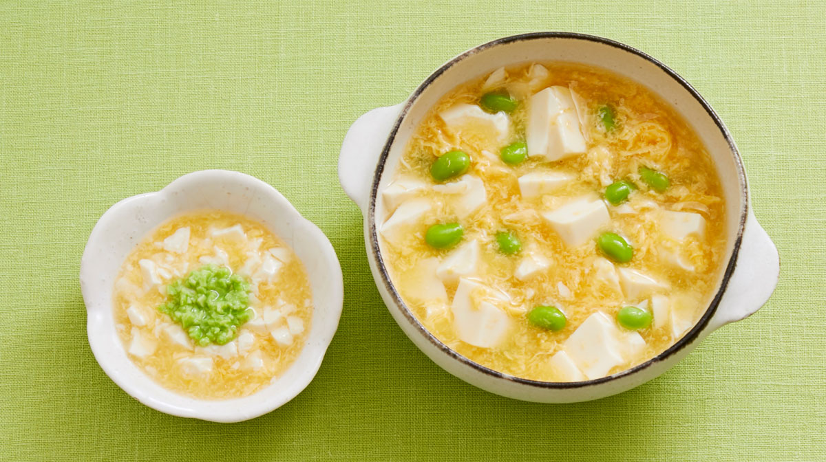 枝豆あんかけ豆腐