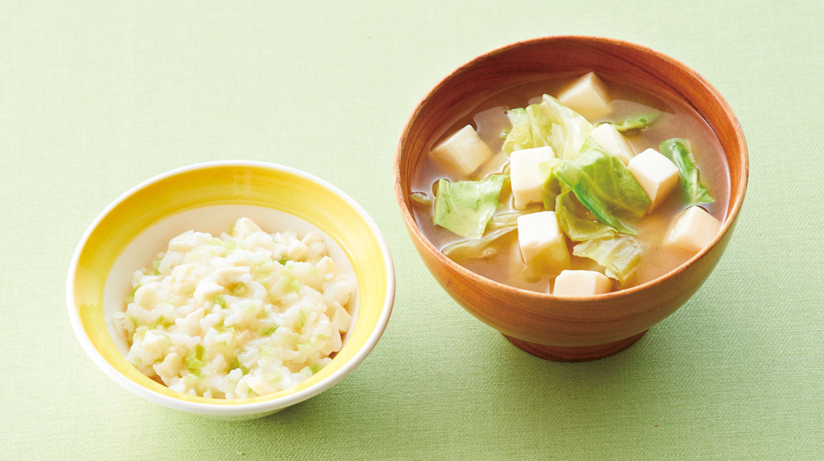 豆腐とキャベツのみそ汁
