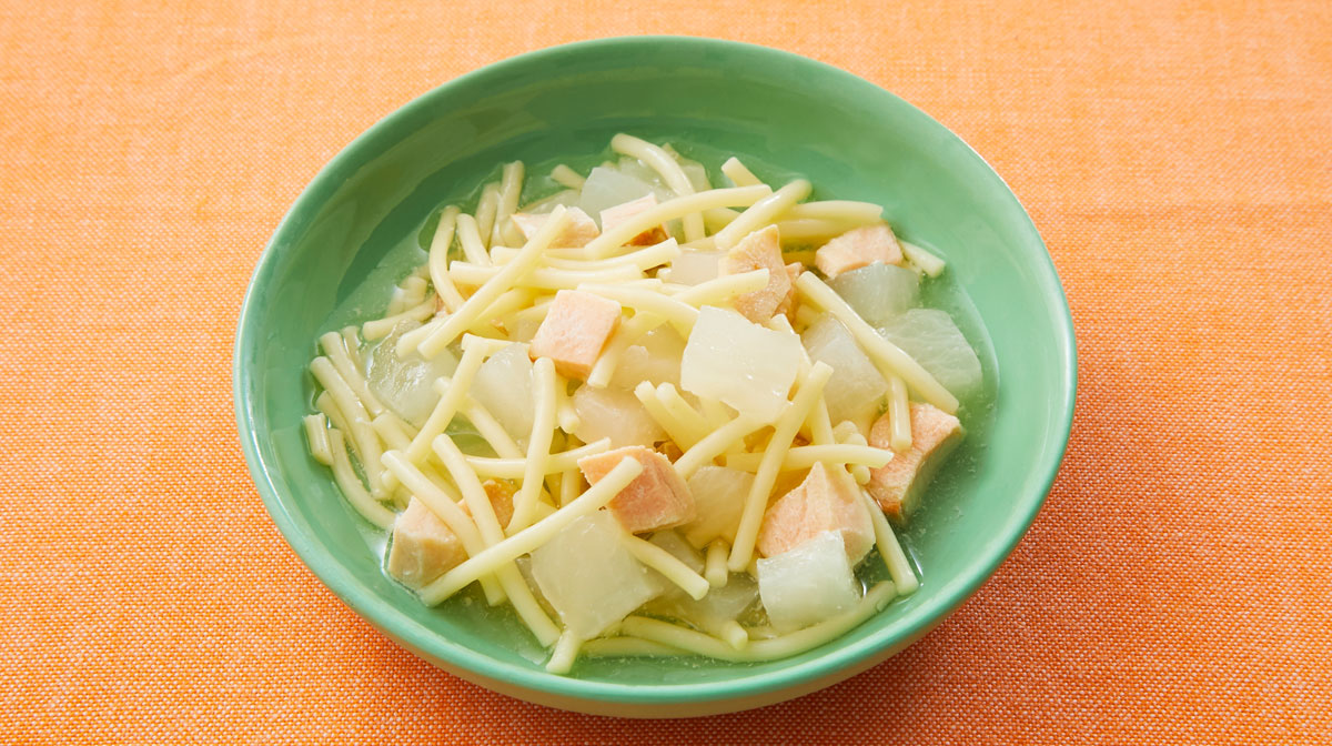 鮭と大根のパスタ
