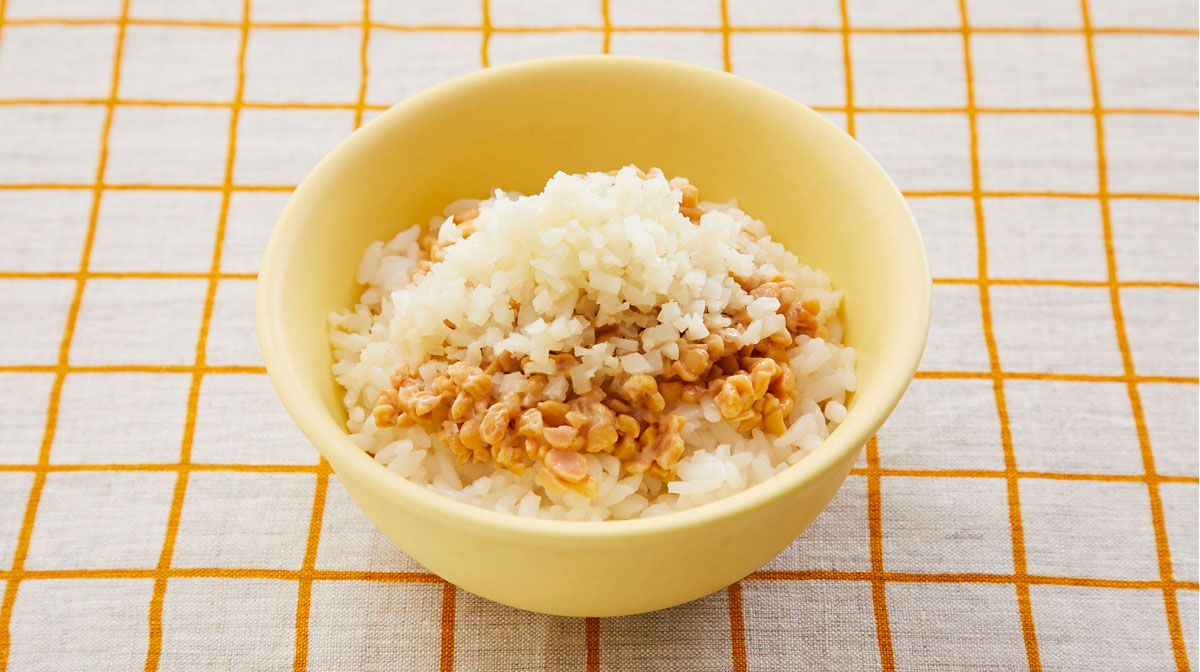 カリフラワー入り納豆ごはん
