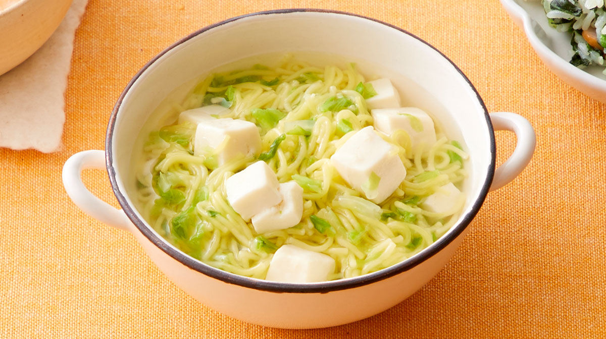 豆腐と白菜入りにゅうめん