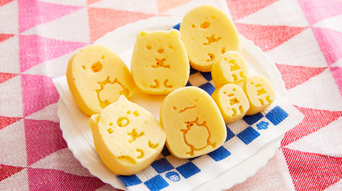 ベビーカステラ風蒸しパン