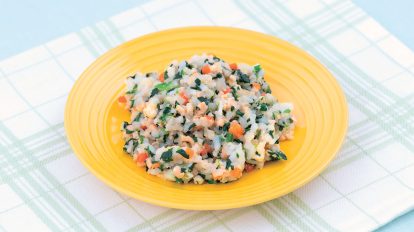 ほうれん草と納豆のレンジチャーハン