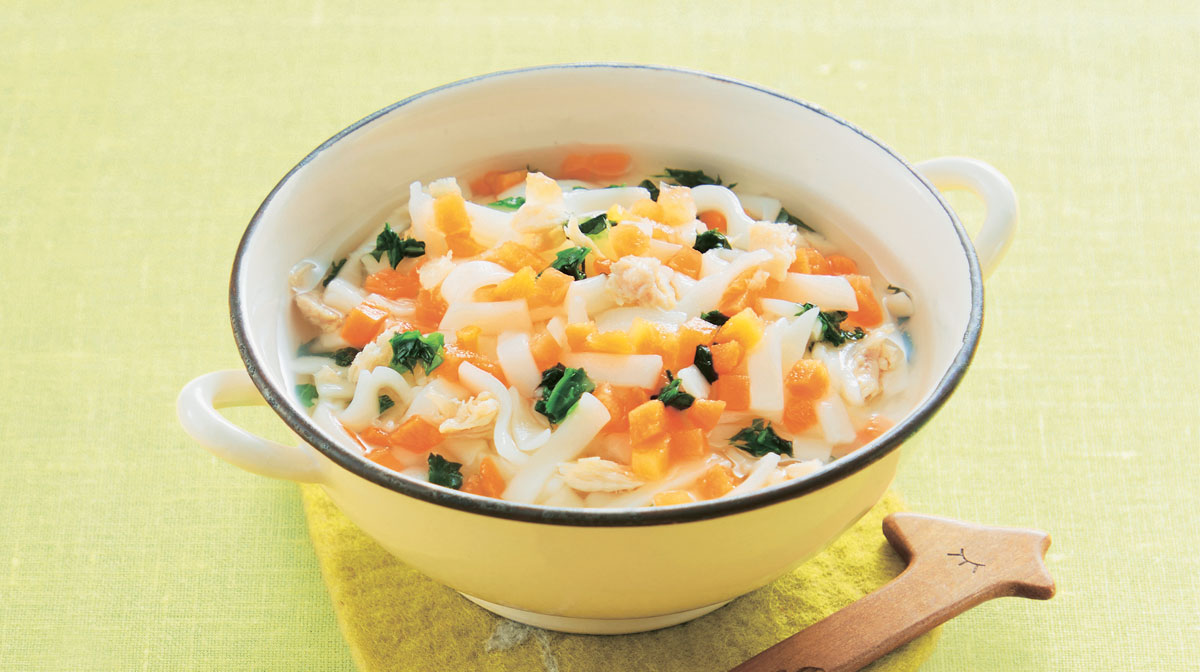 ツナの煮込みうどん＜yumyum産直小麦のやわらかうどん＞