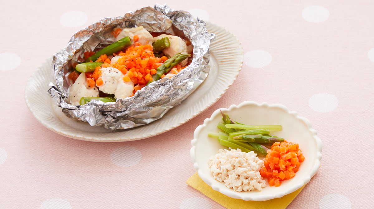ササミとアスパラのホイル焼き