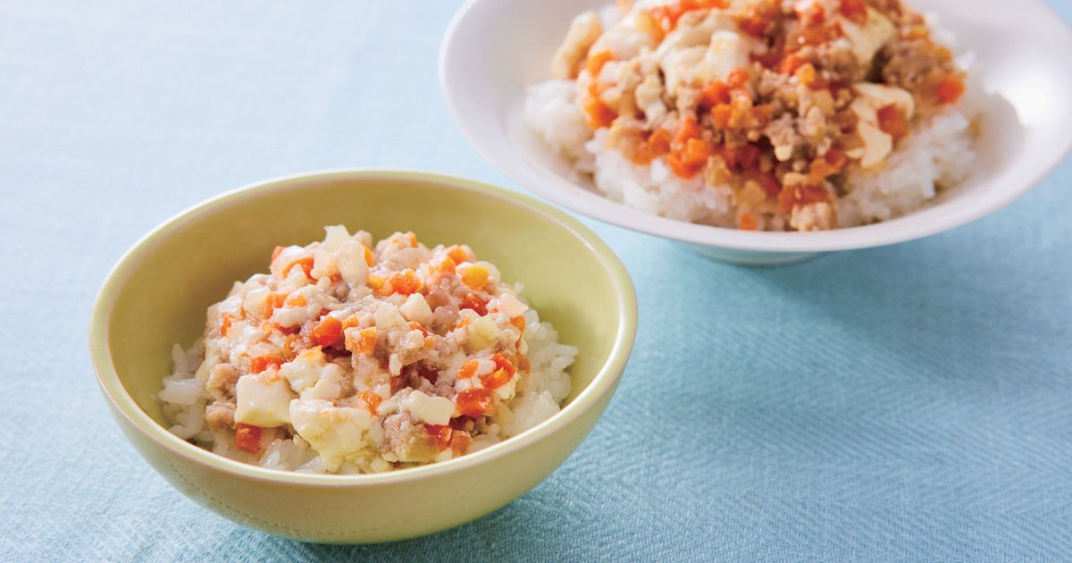 時短！野菜入り豆腐そぼろ丼