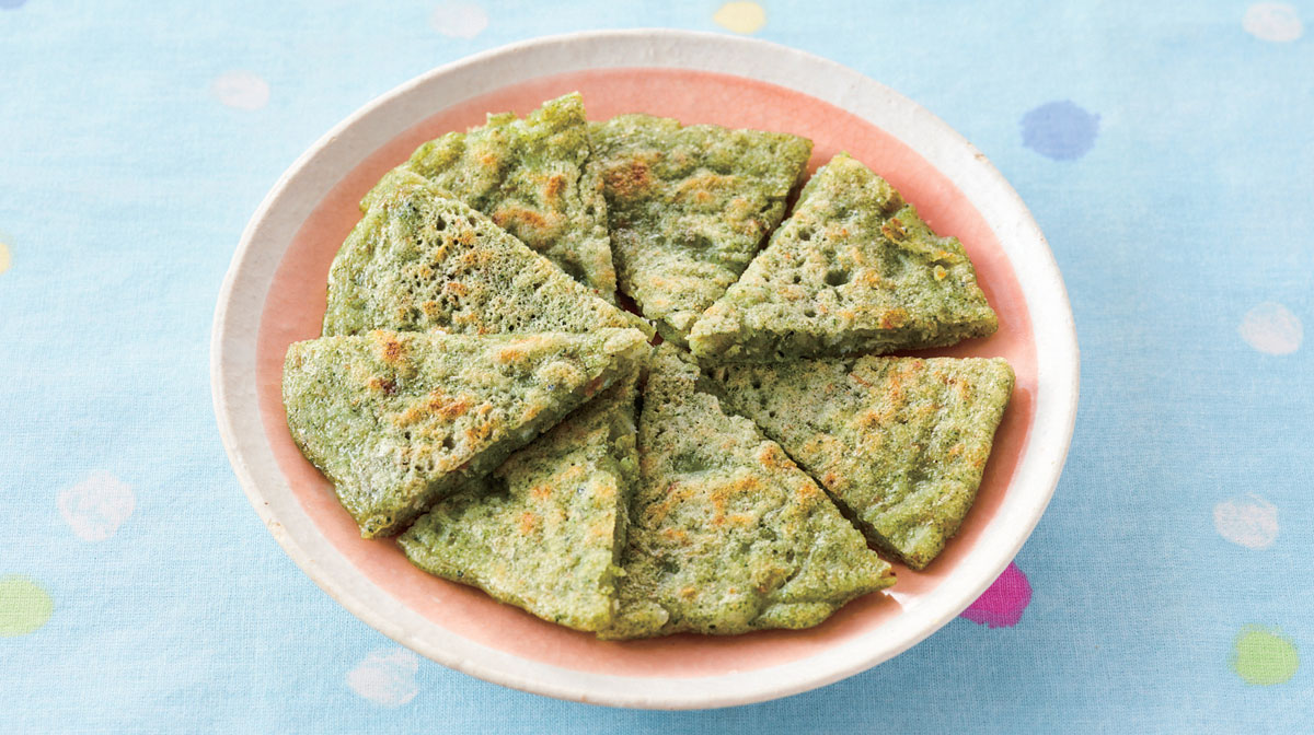 しらすとほうれん草のおかかお焼き
