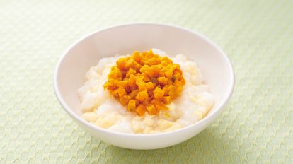 玉子どうふとかぼちゃのとろがゆ
