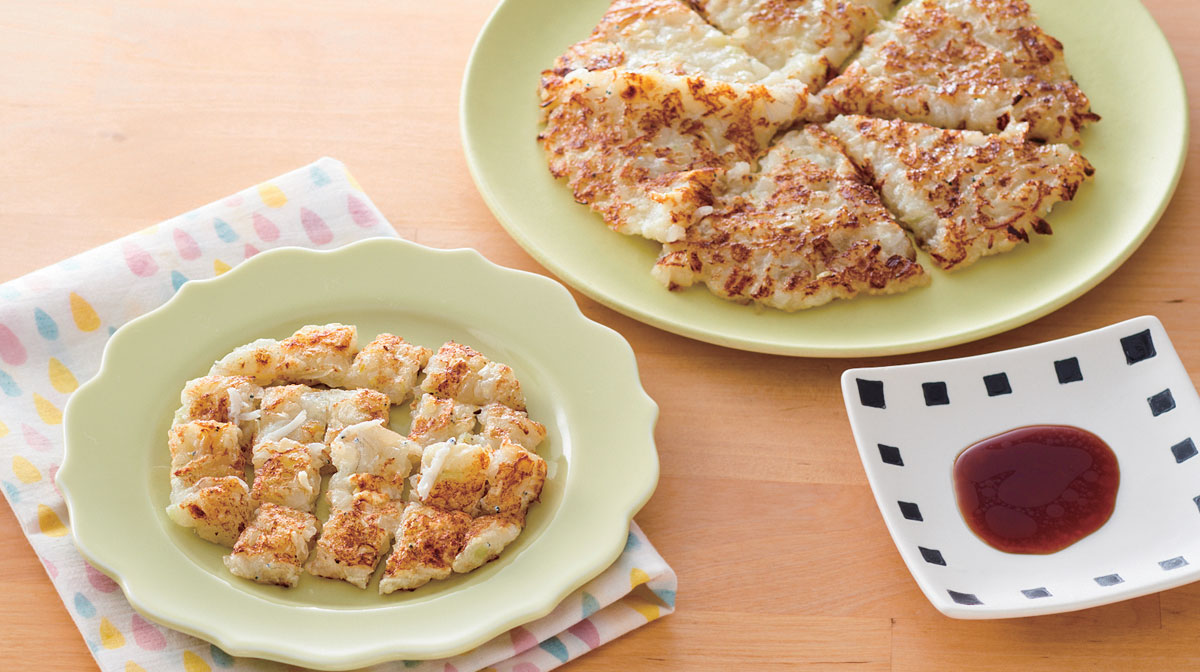 しらす豆腐の小判焼き