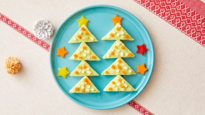 食パンで作るえだまめミニツリー