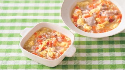 豚肉と卵のスープ