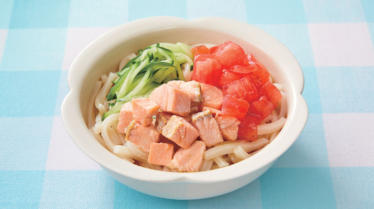 鮭のぶっかけうどん