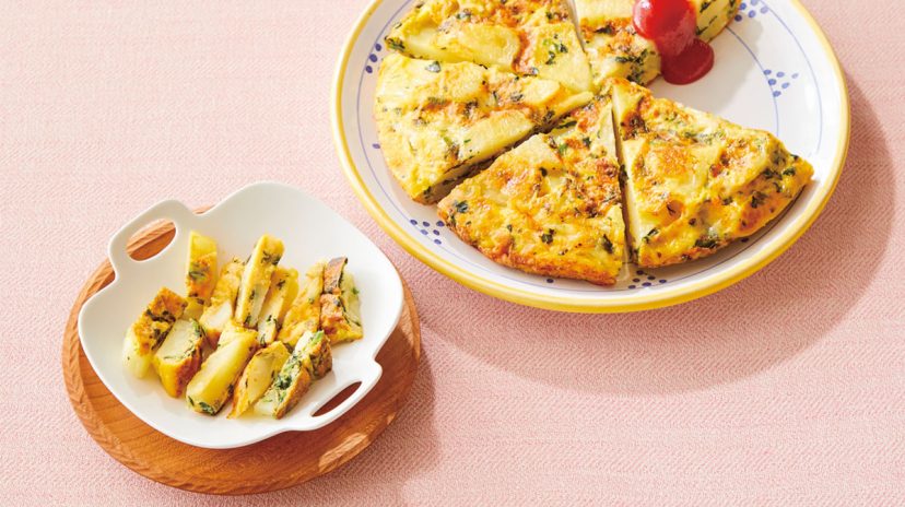 ほうれん草とチーズのスペイン風オムレツ