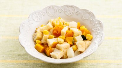 厚揚げとミックスベジのコンソメ煮
